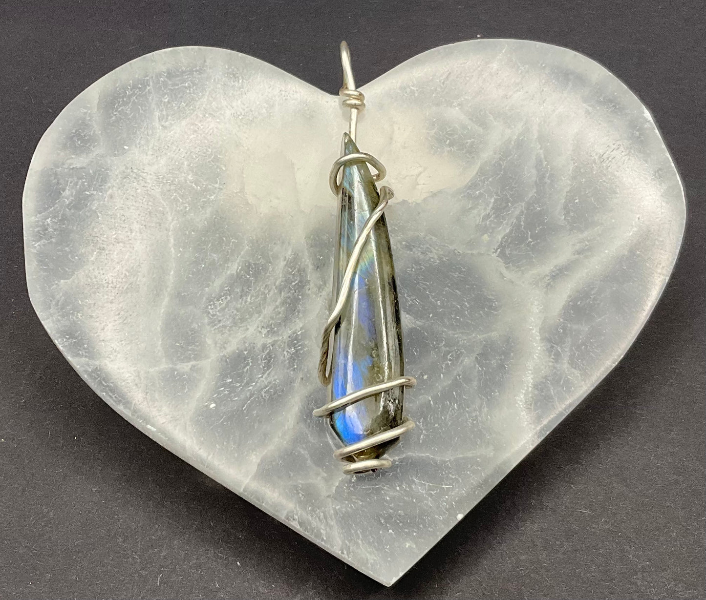 Labradorite Pendant #10 Wire Wrapped