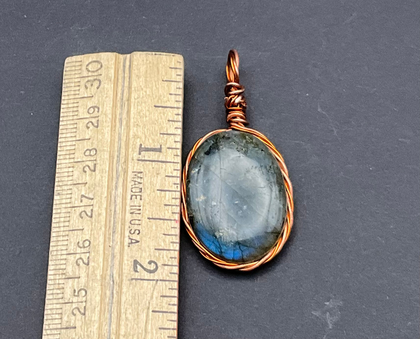 Labradorite Pendant #07 Wire Wrapped