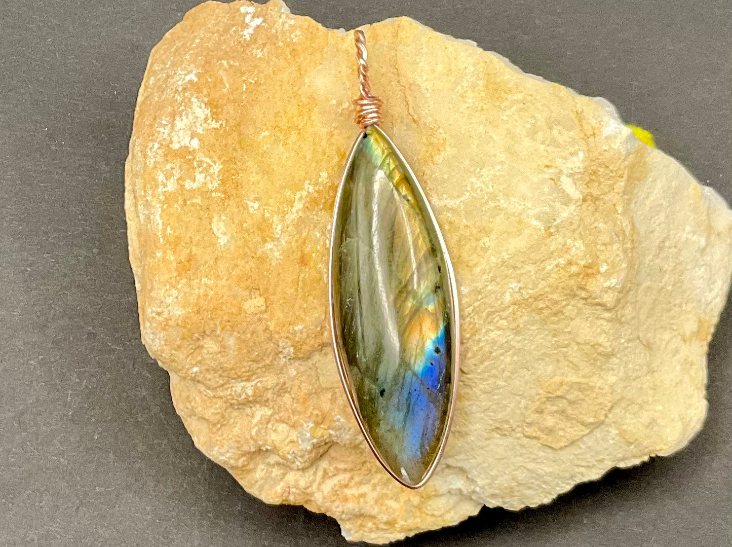 Labradorite Pendant #08 Wire Wrapped