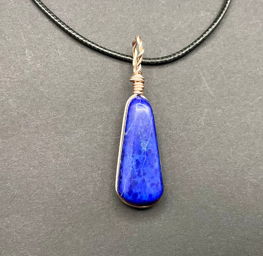 Lapis Lazuli Pendant #03 Wire Wrapped