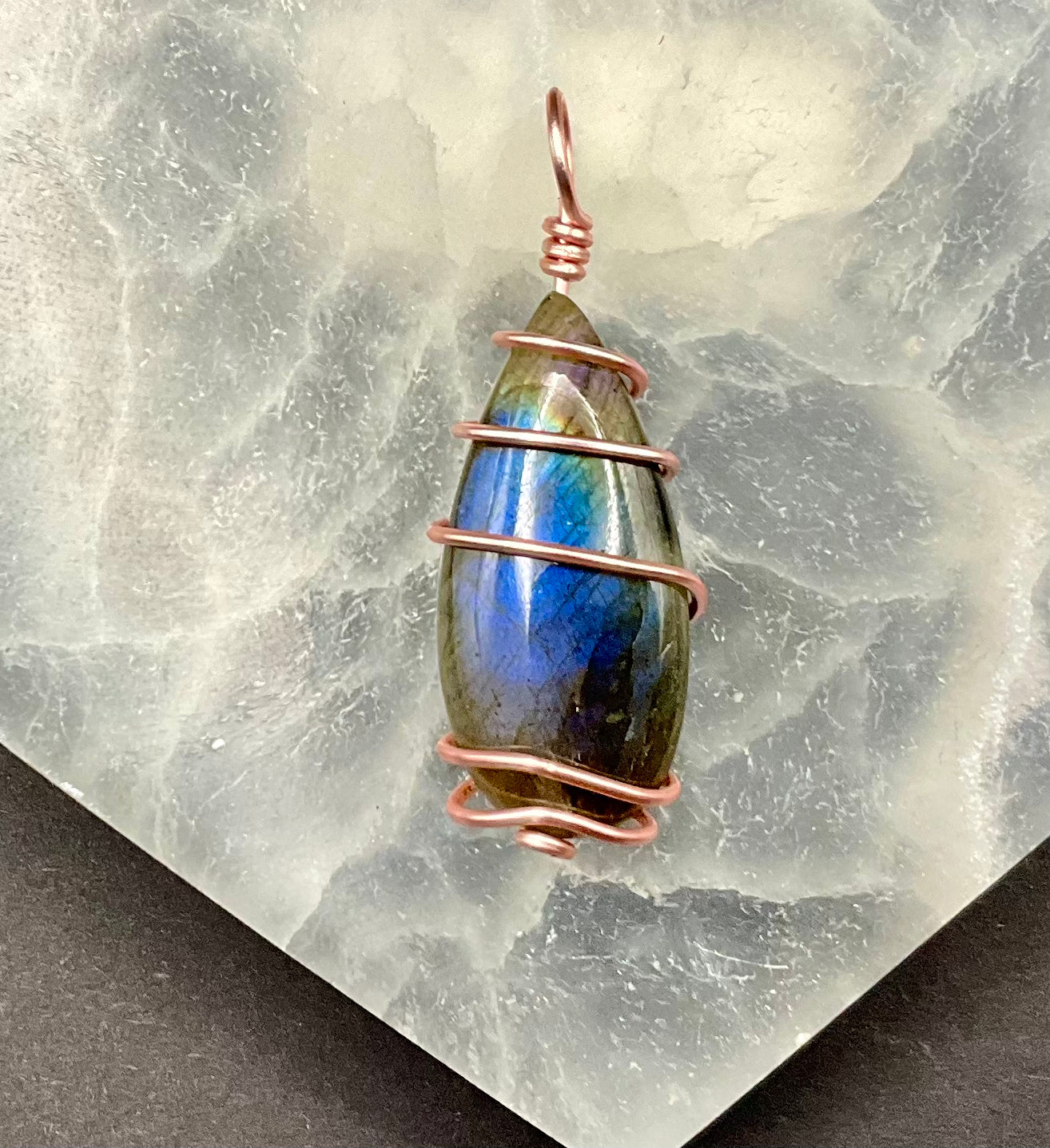 Labradorite Pendant #09 Wire Wrapped