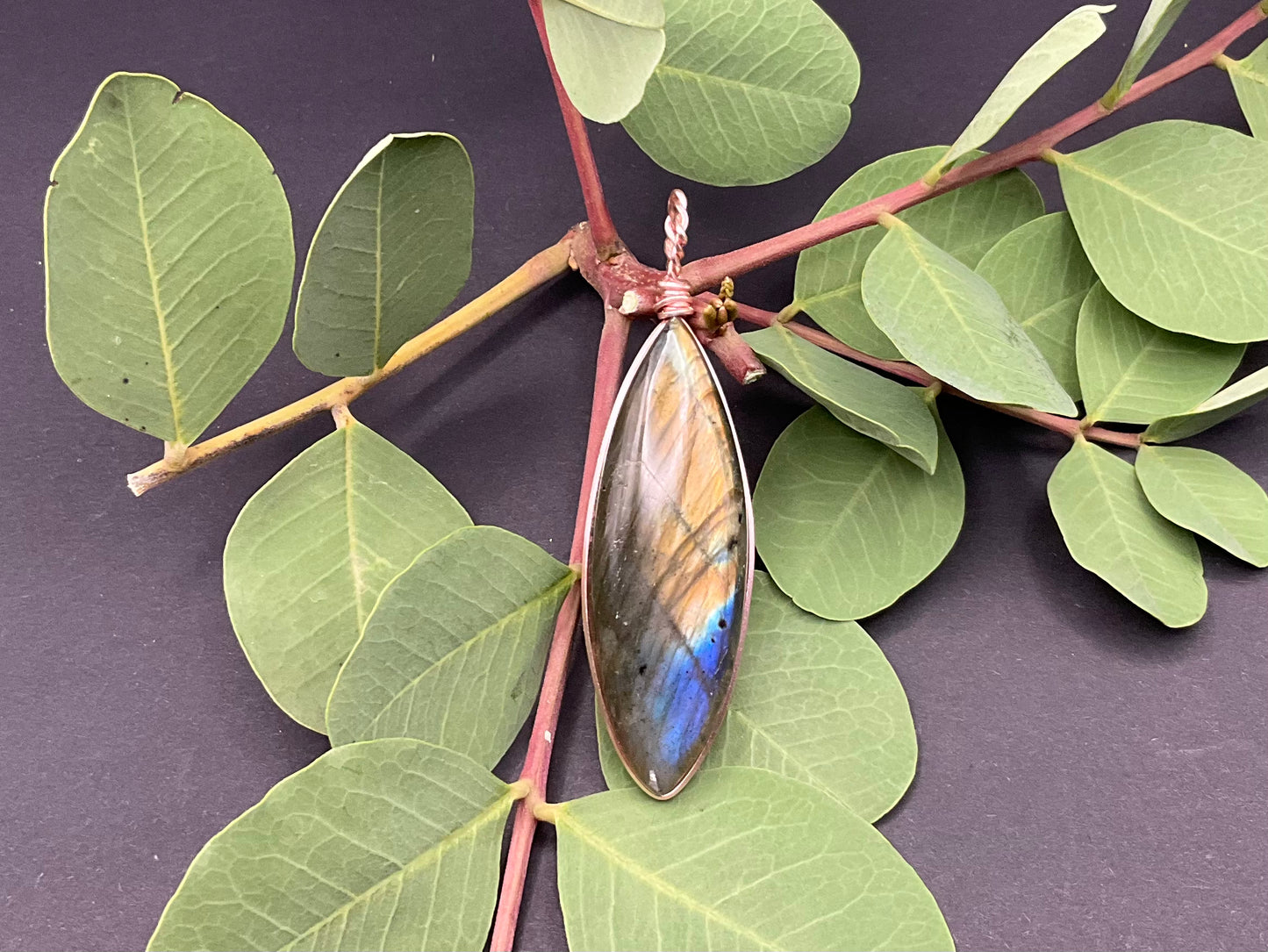 Labradorite Pendant #08 Wire Wrapped