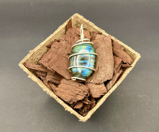 Labradorite Pendant #13 Wire Wrapped