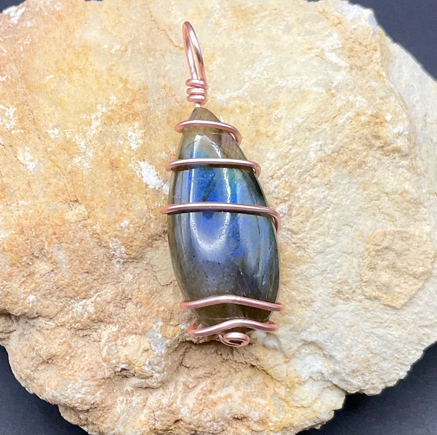 Labradorite Pendant #09 Wire Wrapped