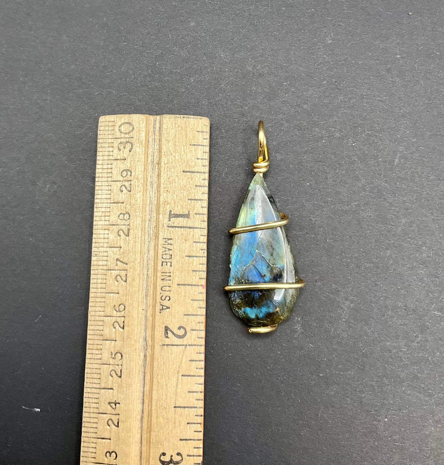 Labradorite Pendant #15 Wire Wrapped