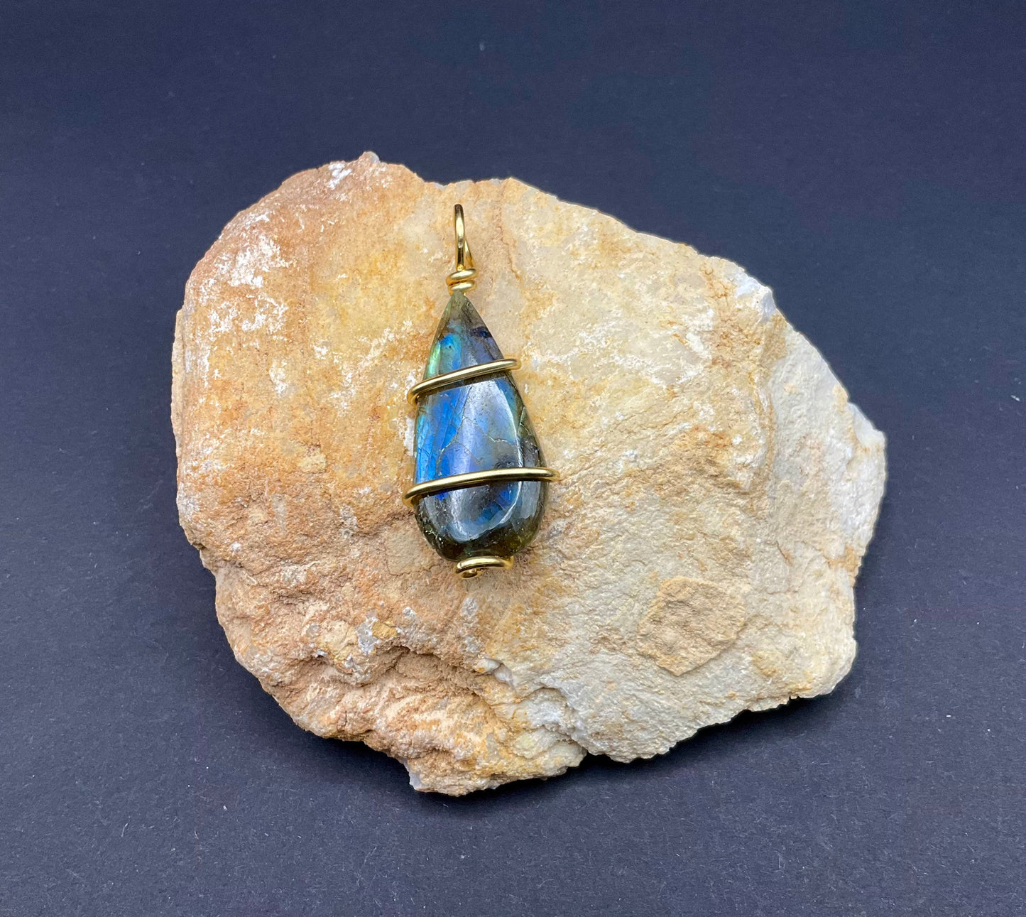 Labradorite Pendant #15 Wire Wrapped