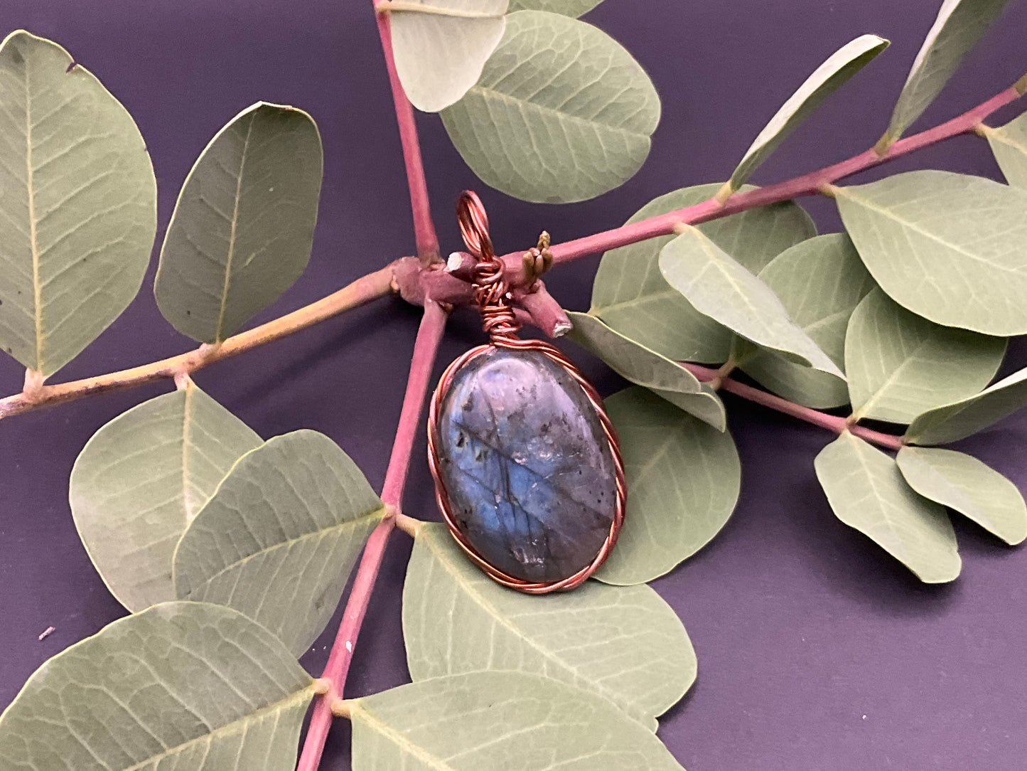 Labradorite Pendant #07 Wire Wrapped