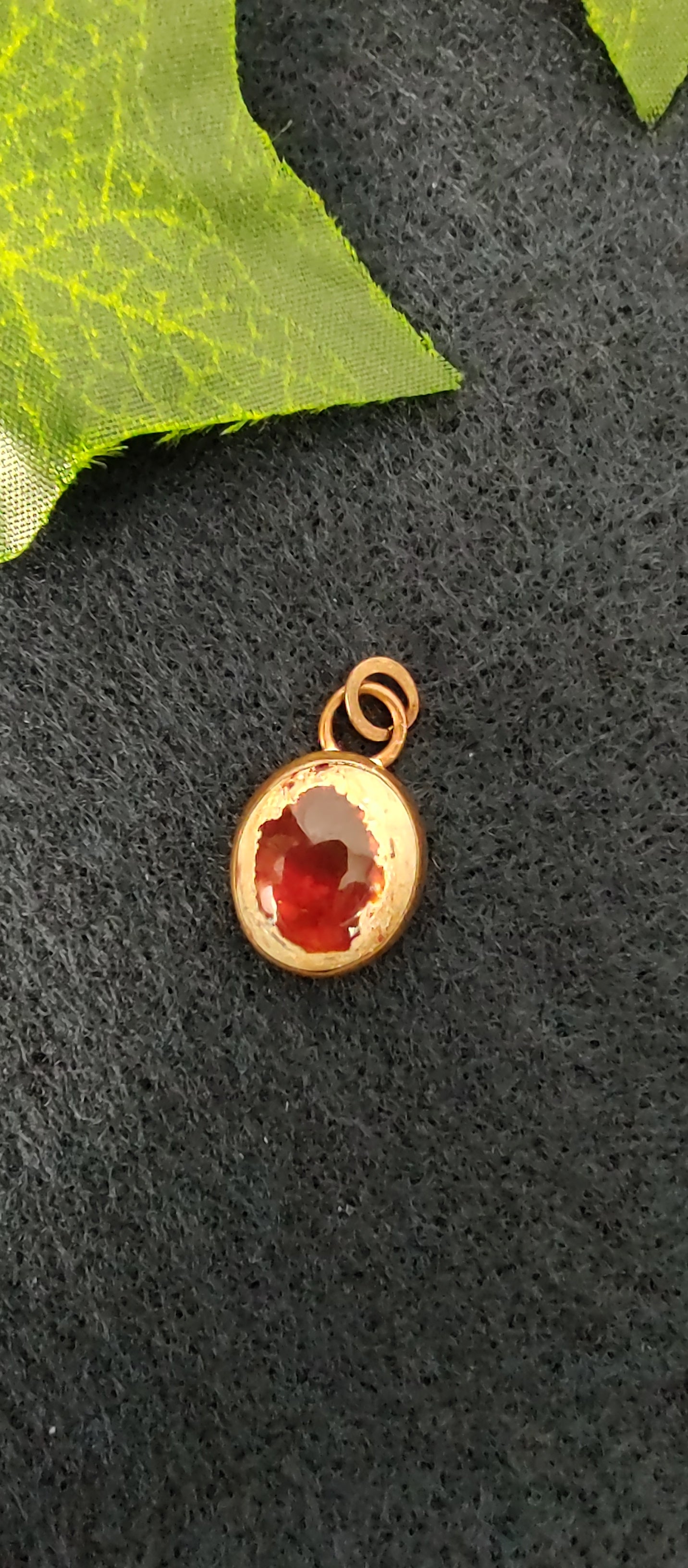 Opal Pendant #44 Red on Copper