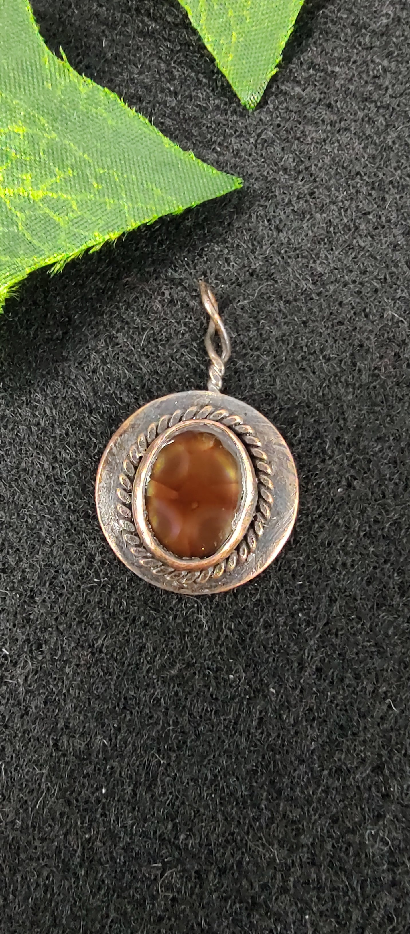 Fire Agate Pendant #02