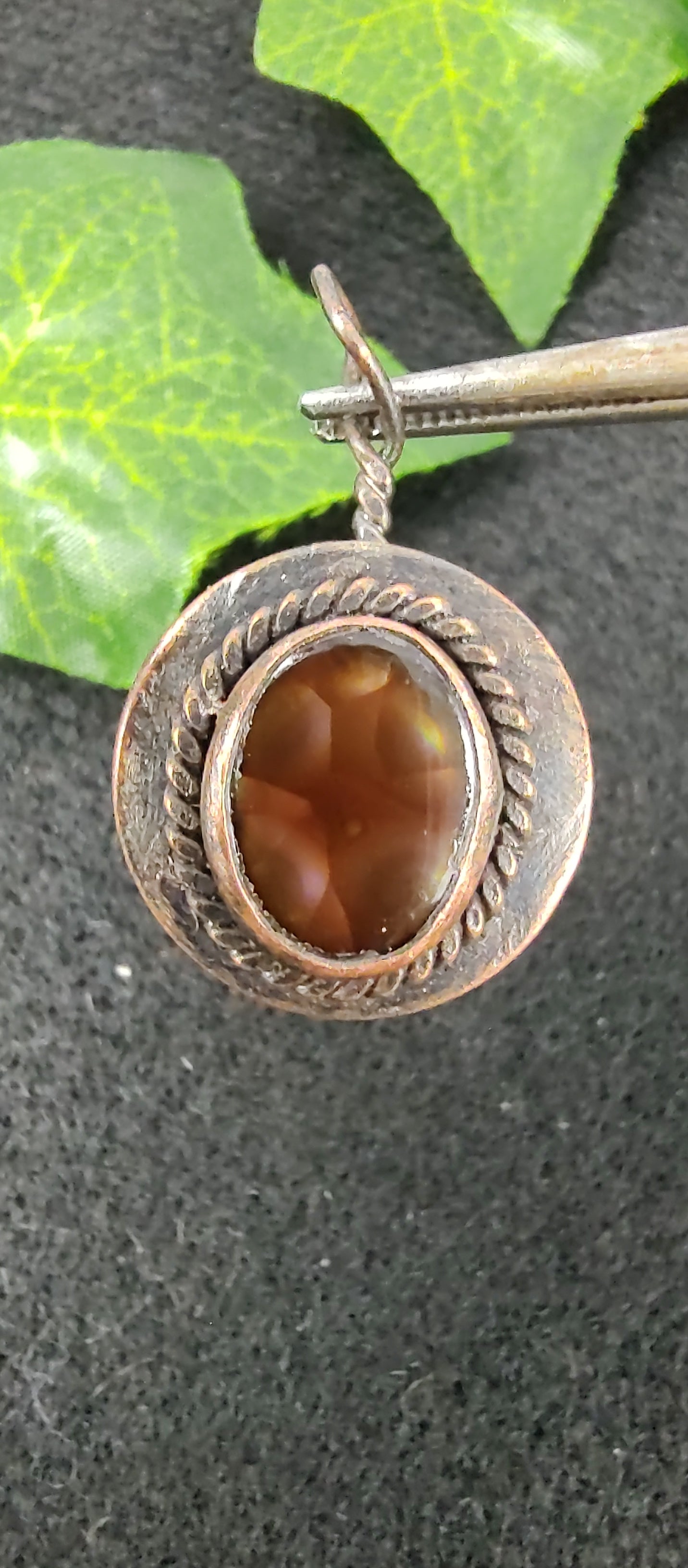 Fire Agate Pendant #02