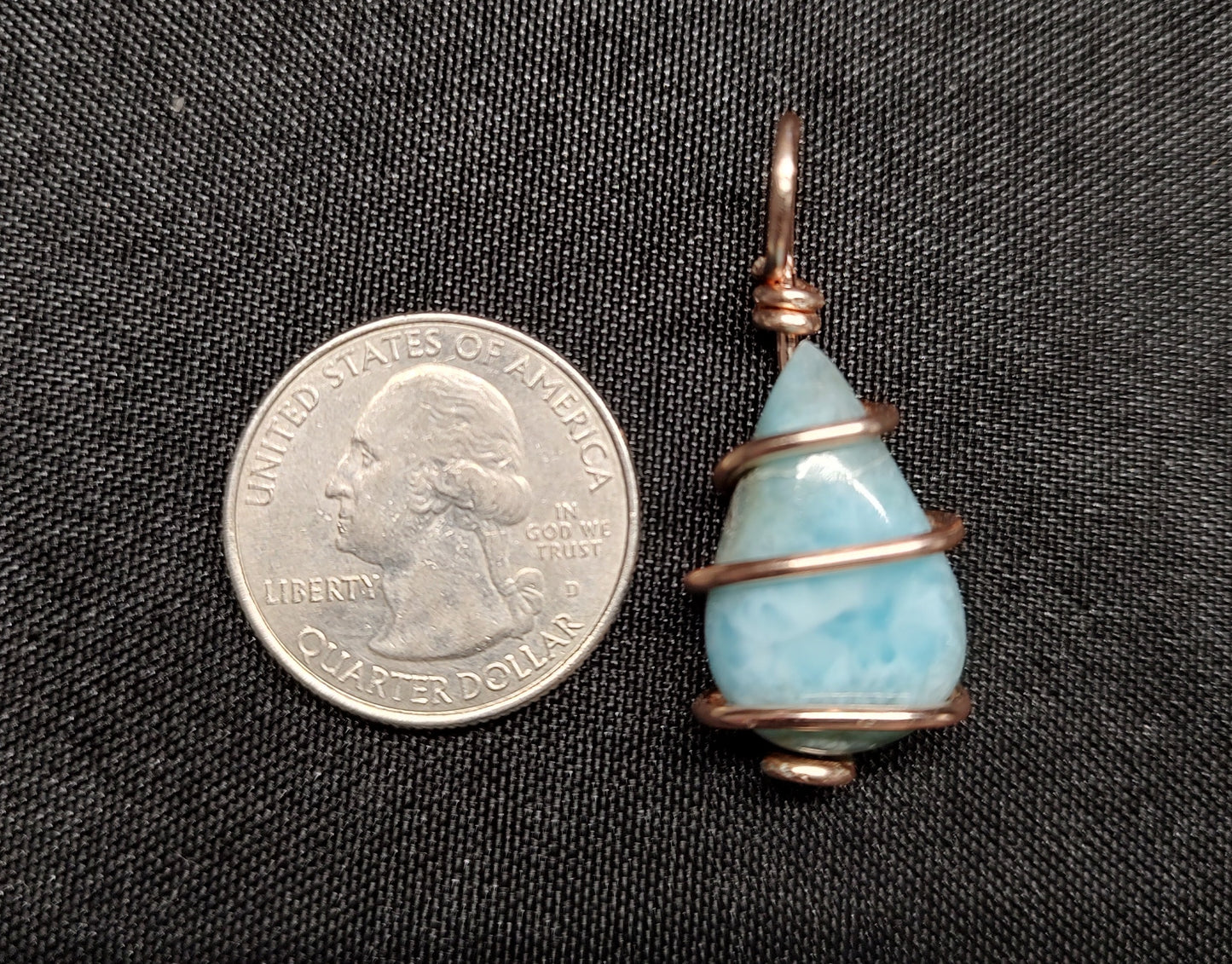 Larimar Pendant #01 Rose Gold