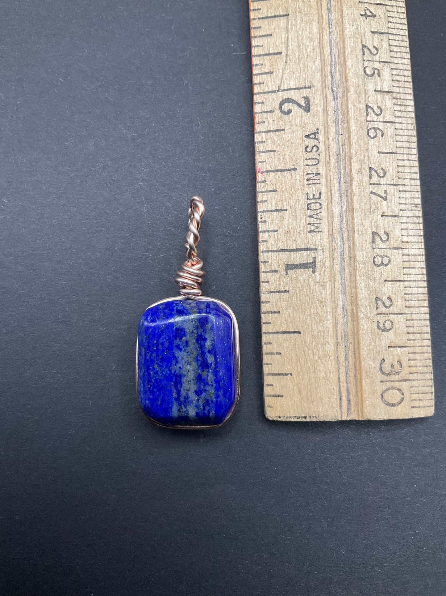 Lapis Lazuli Pendant #02 Wire Wrapped