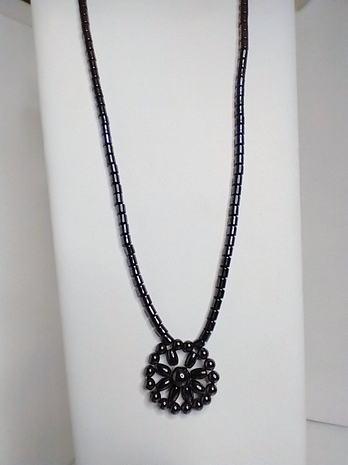 Hematite Flower Necklace