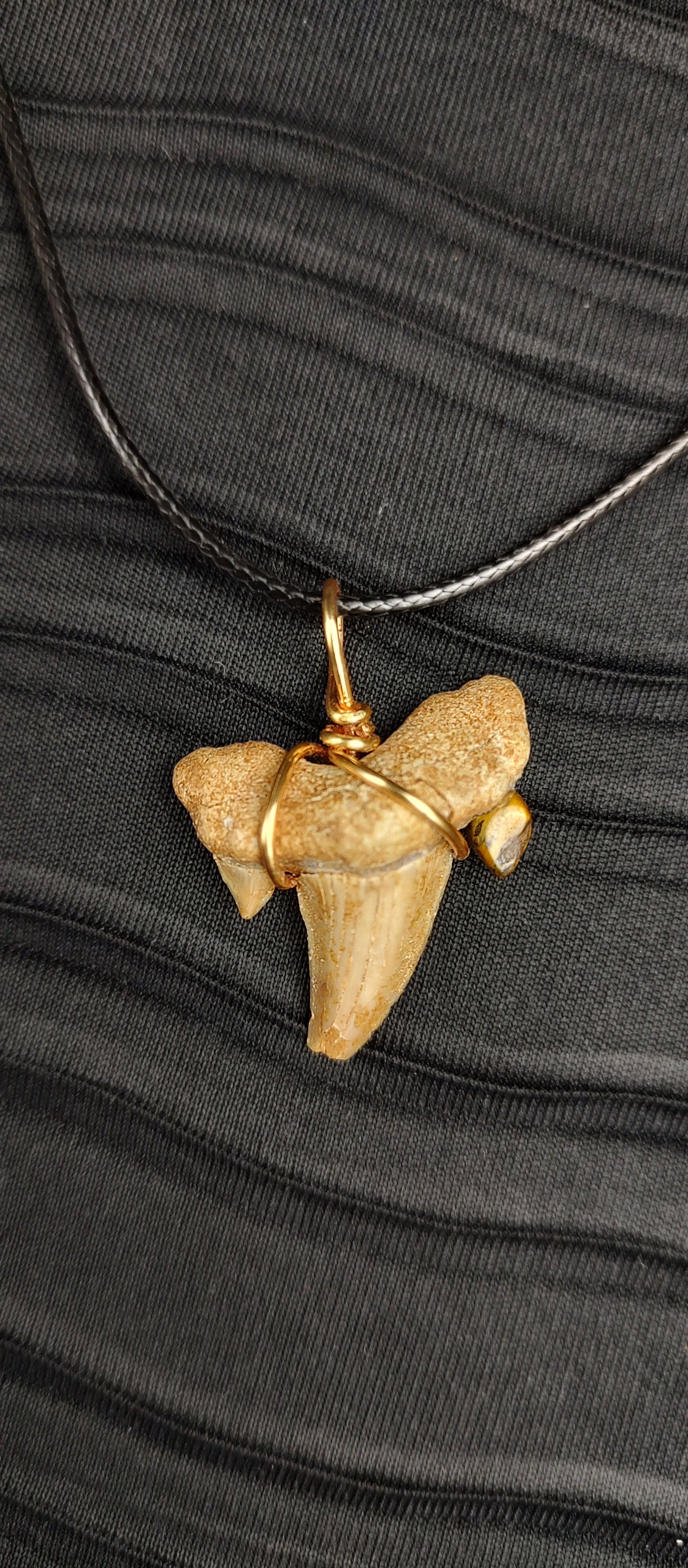 Shark Tooth Pendant with Tiger Eye Pendant