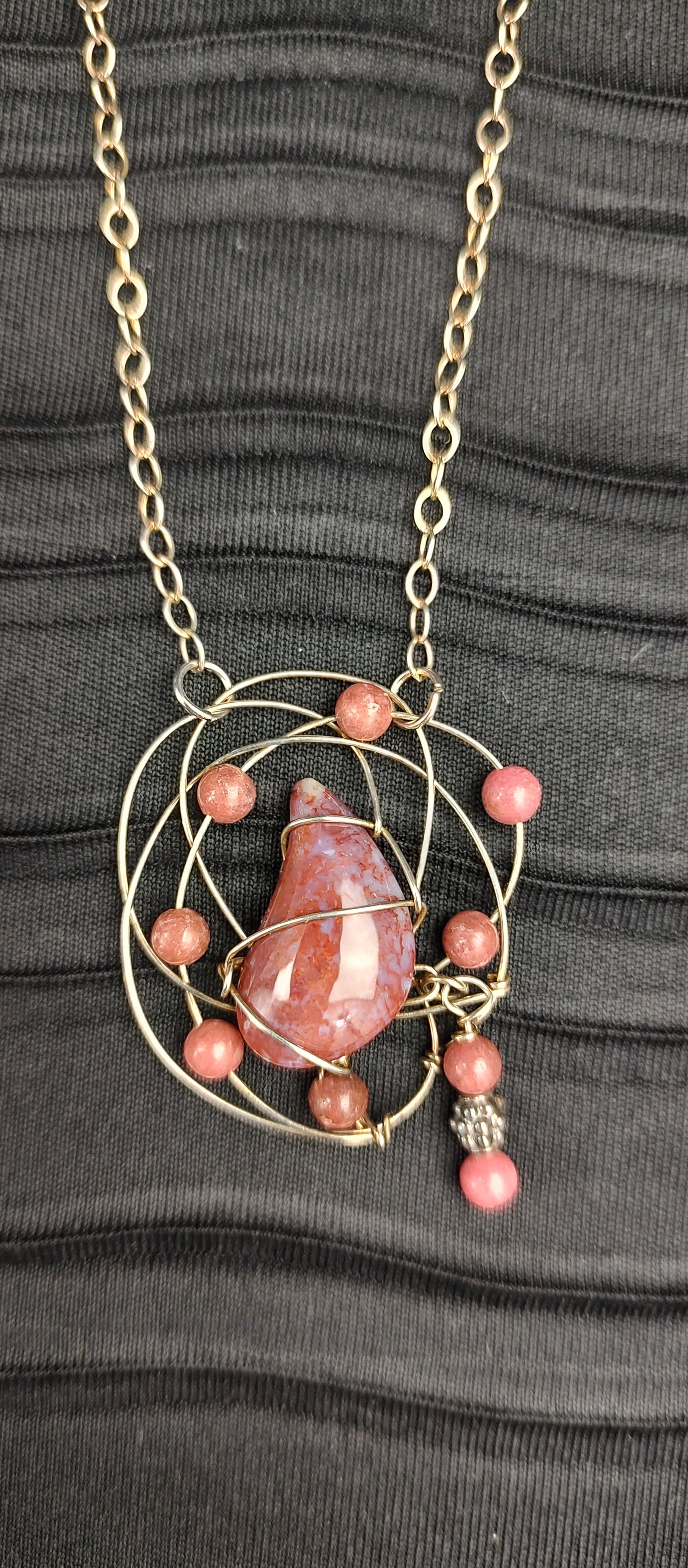 Rhodonite Orbit drop