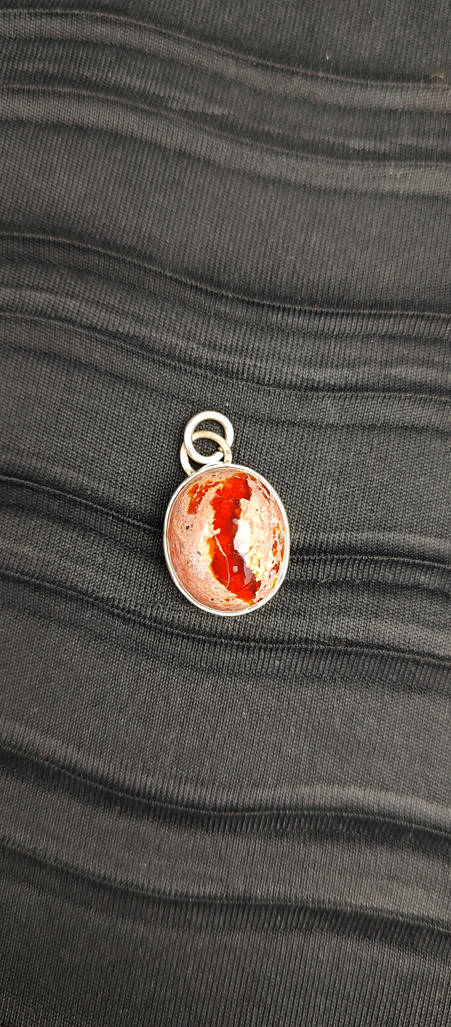 Opal Pendant #06 Red Streak