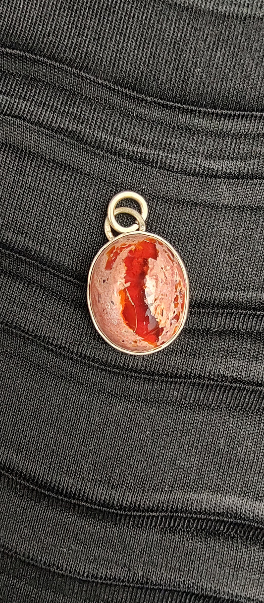 Opal Pendant #06 Red Streak