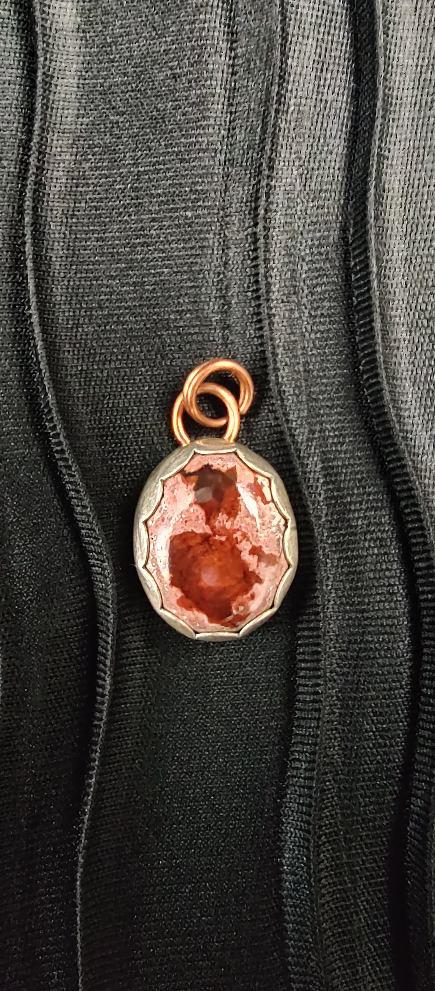 Opal Pendant #09 Red Oval