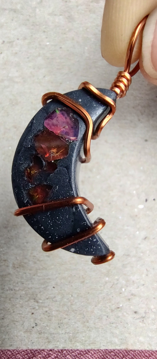 Opal Pendant #11 Moon