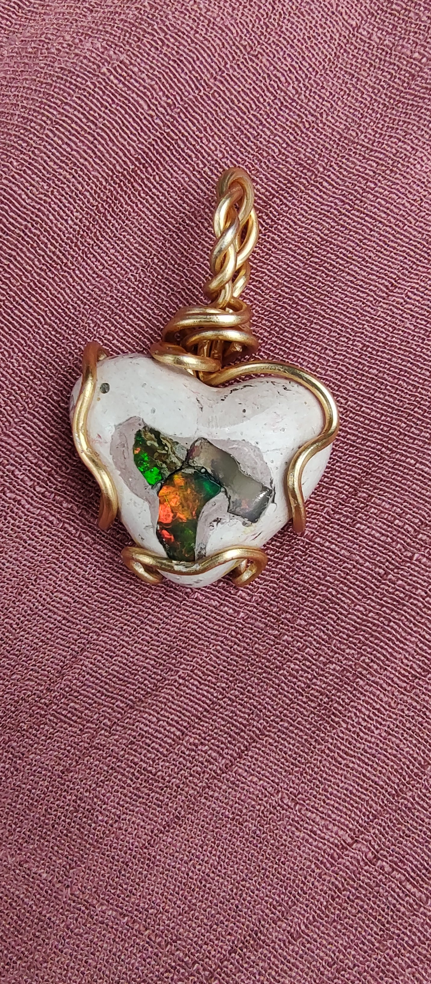 Opal Pendant #12 Heart