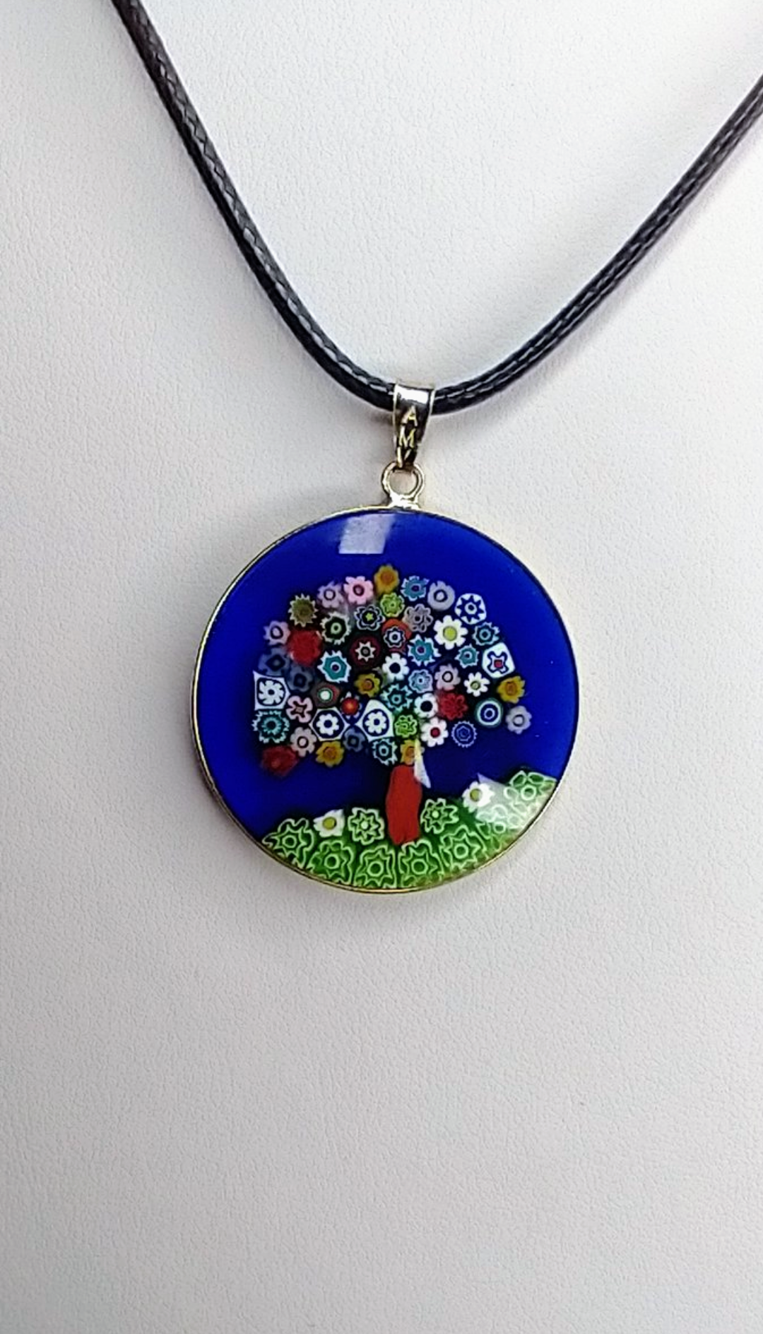 Millefiori Gold Glass Pendant