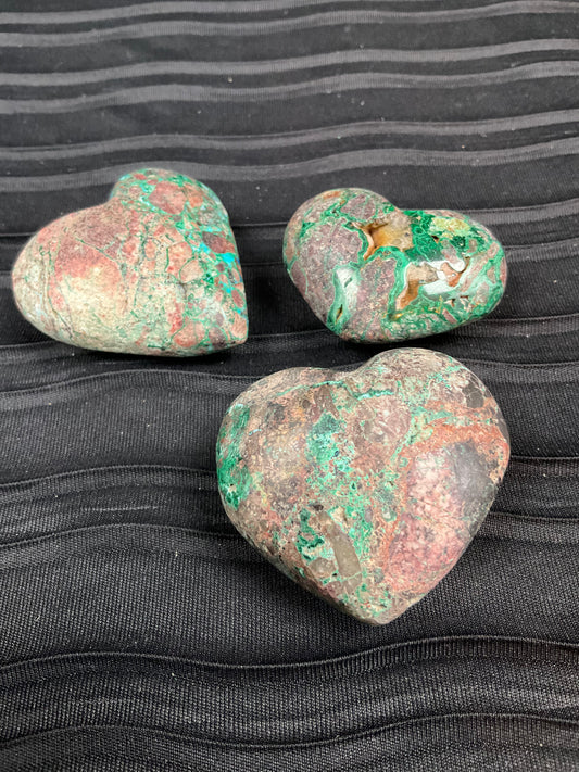 Chrysocolla Cozco Medium Hearts