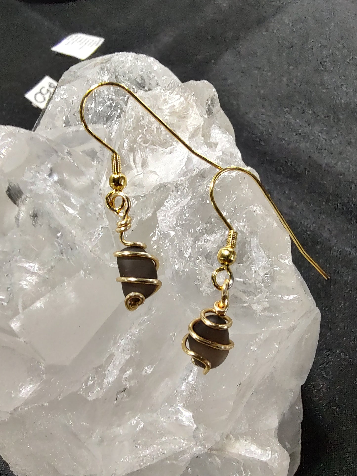 Obsidian Earrings Apache Tears