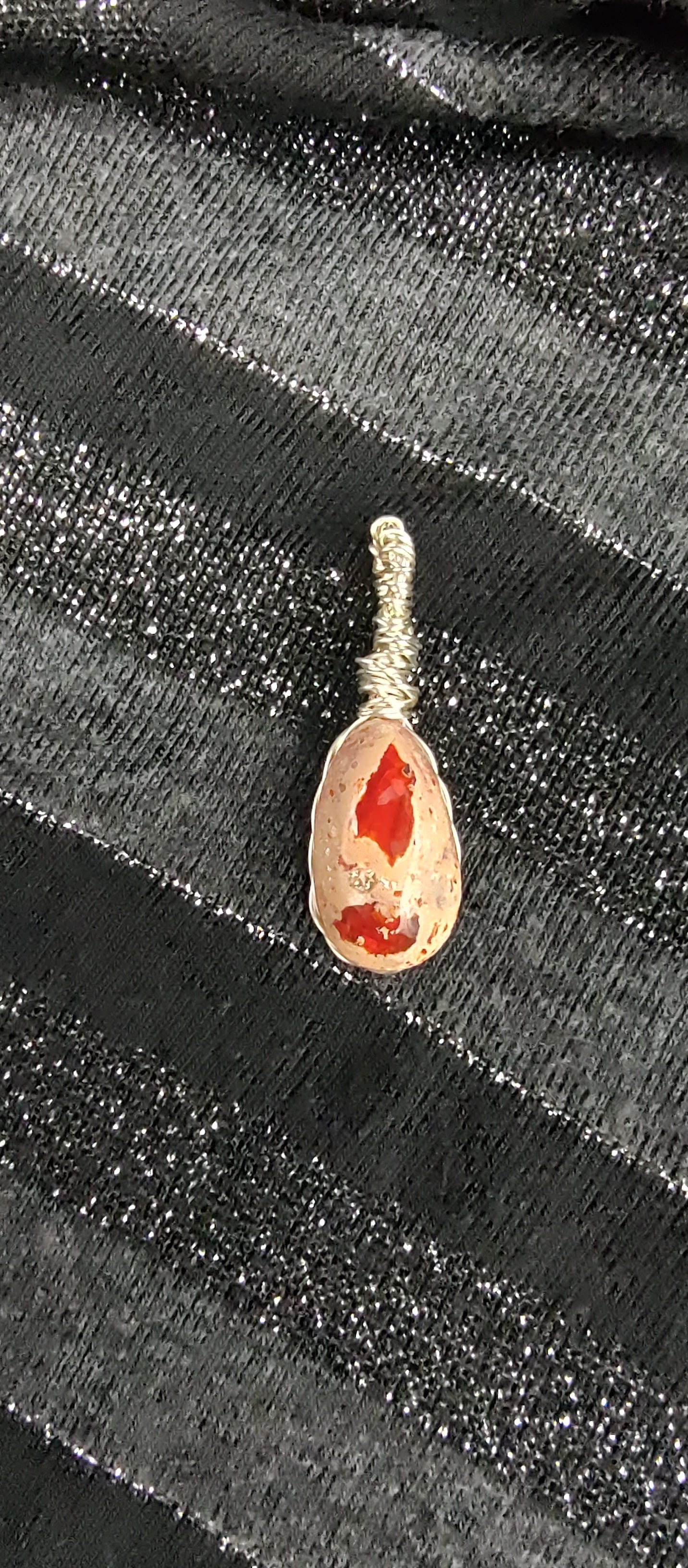 Opal Pendant #27 Oval Red